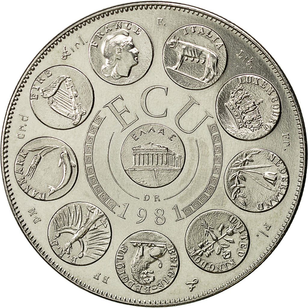 France, Medal, Ecu Europa, 1981, SPL, Cupro-nickel