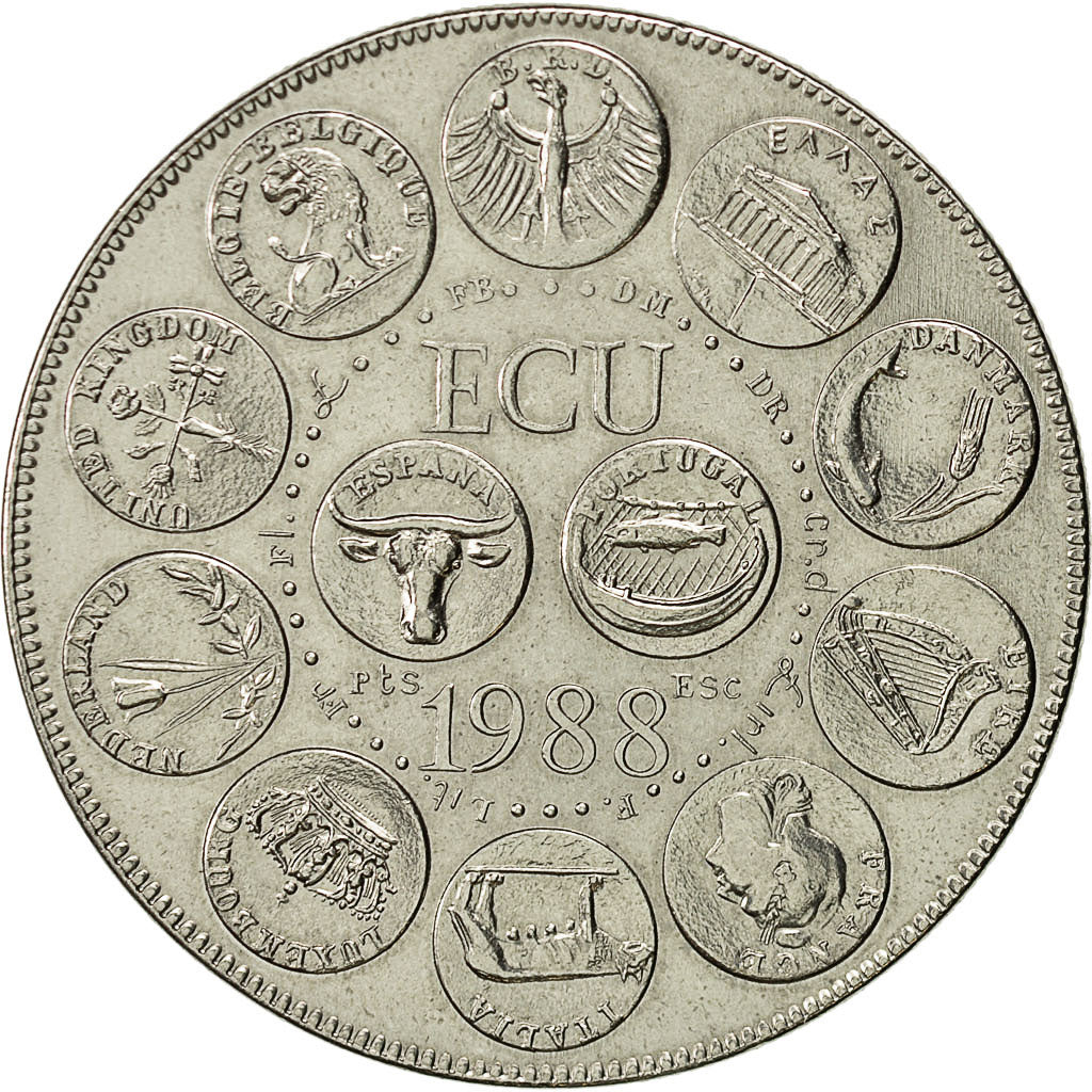 France, Medal, Ecu Europa, 1988, SPL, Cupro-nickel