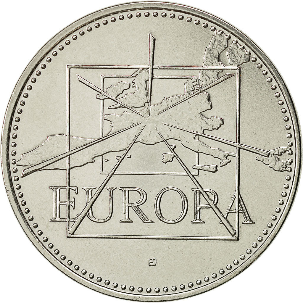 Francja, Medal, Euro, Europa, 1997, MS(63), Miedzionikiel