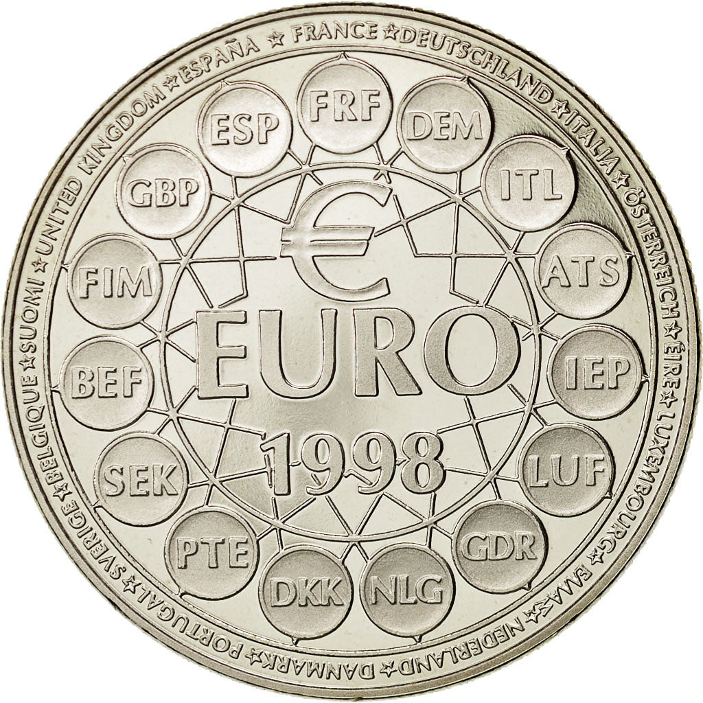 France, Medal, Euro, Europa, 1998, MS(63), Cupro-nickel