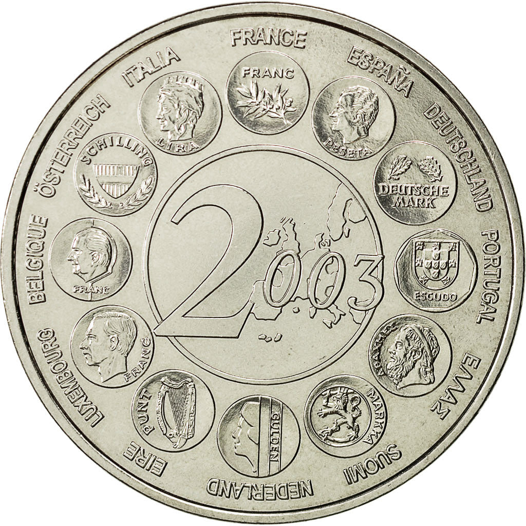 France, Medal, L'Europe des 15, essai, 2003, MS(63), Cupro-nickel