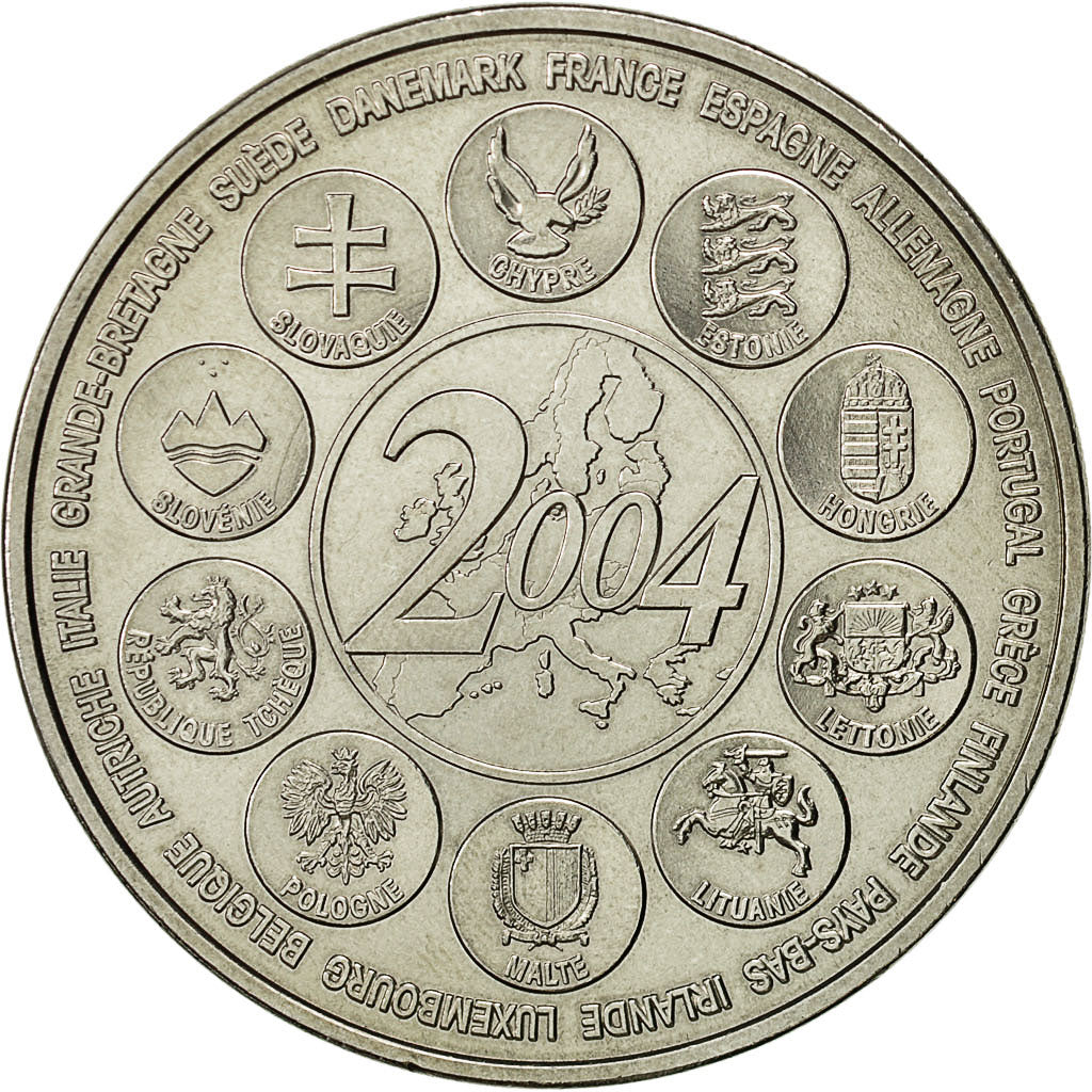 Francja, Medal, L'Europe des XXV, Essai, 2004, MS(63), Miedzionikiel