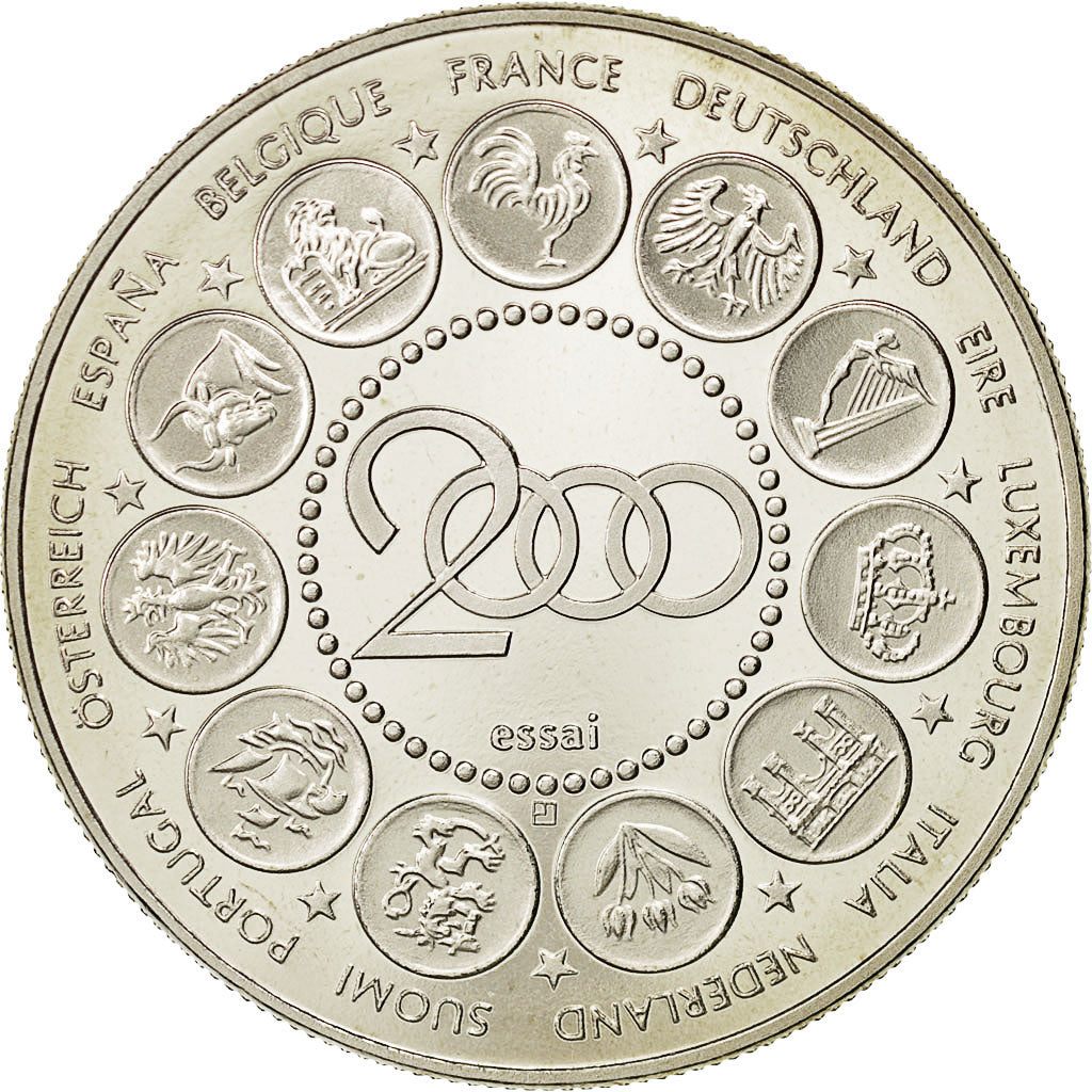 France, Medal, Essai Euro Marianne, 2000, MS(63), Cupro-nickel
