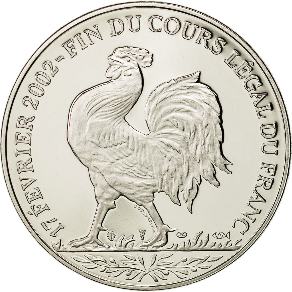 France, Medal, Fin du cours légal du Franc, 1er février 2002, SPL