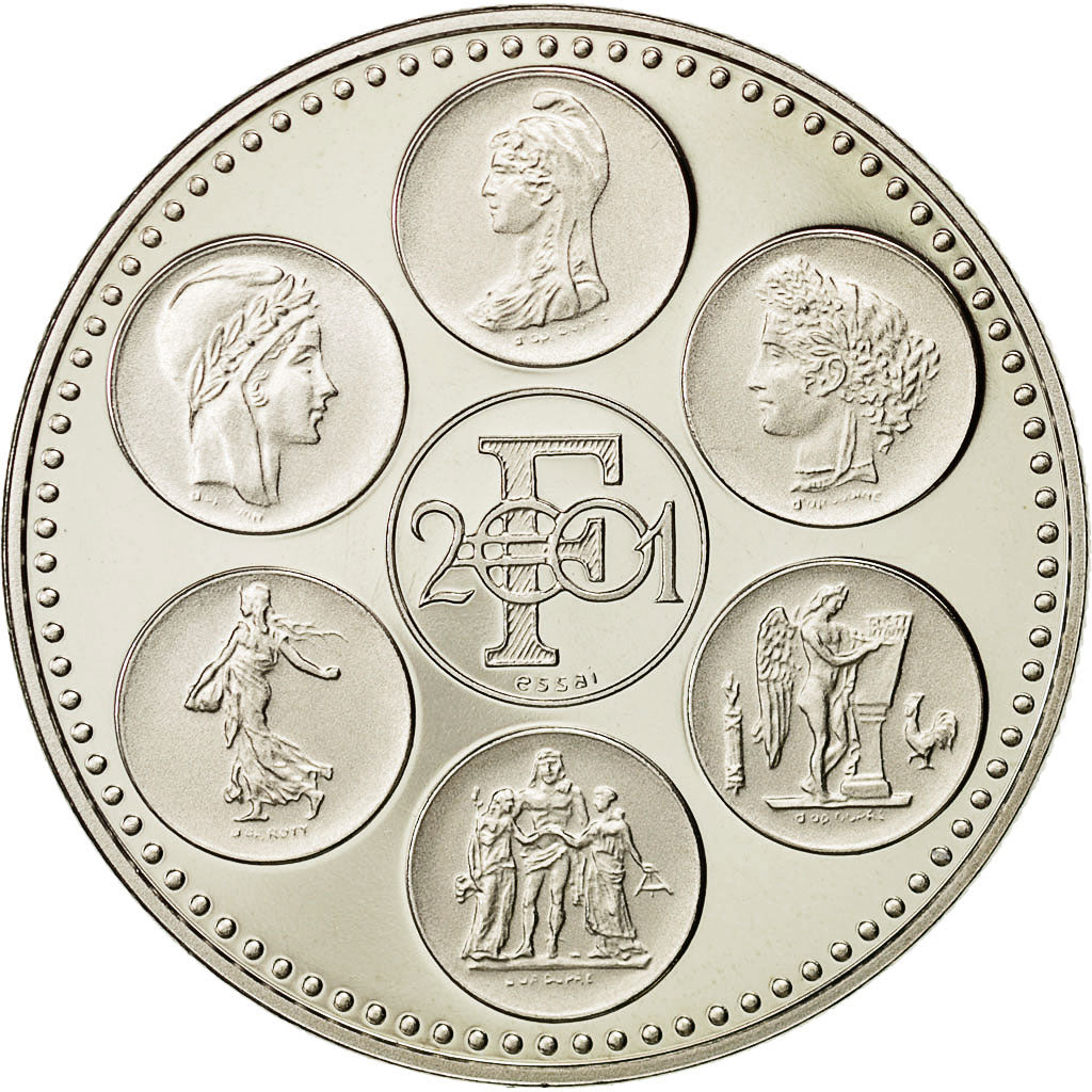 France, Medal, Fin du cours légal du Franc, 1er février 2002, SPL