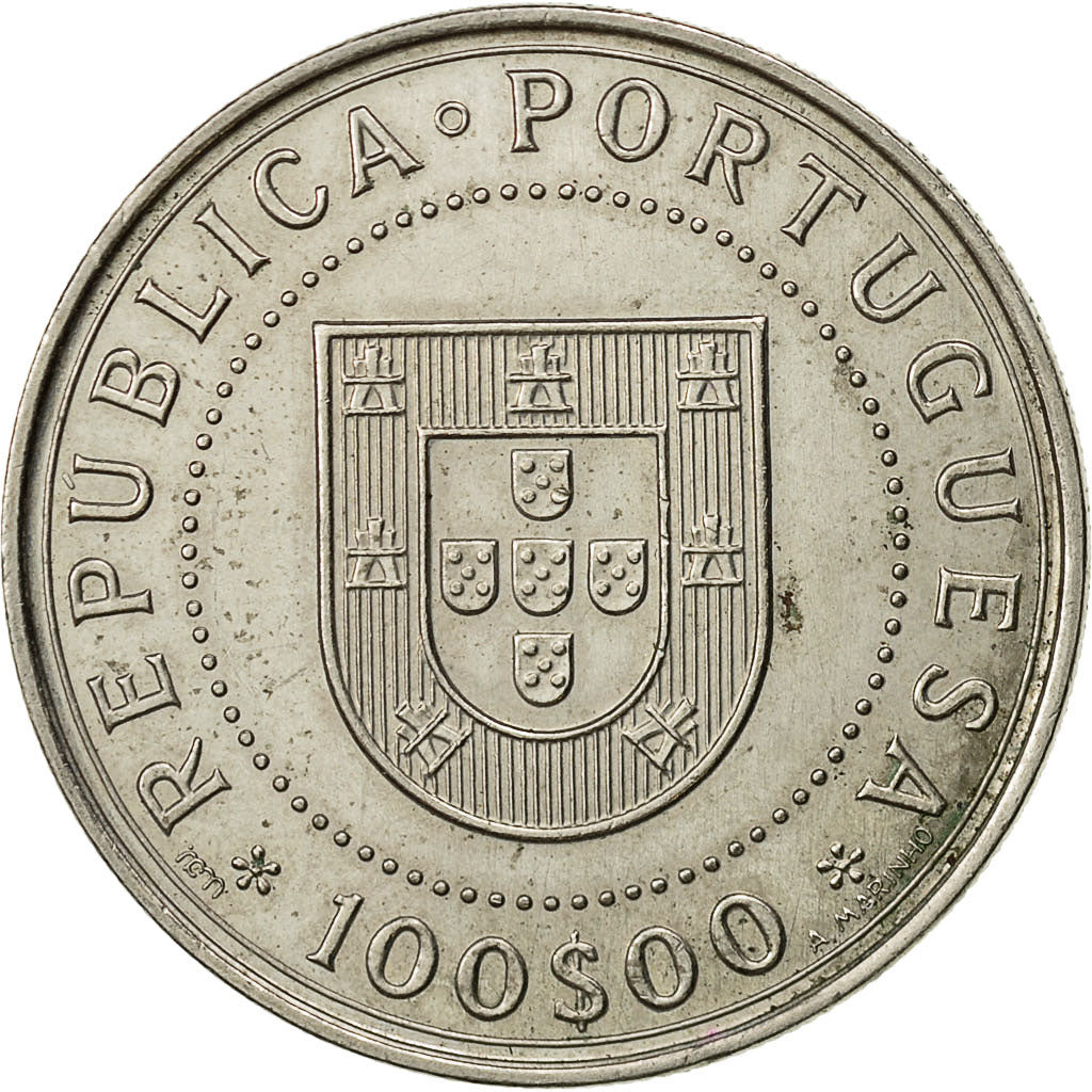 Portugal, 100 Escudos, 1990, EF(40-45), Copper-nickel, KM:651