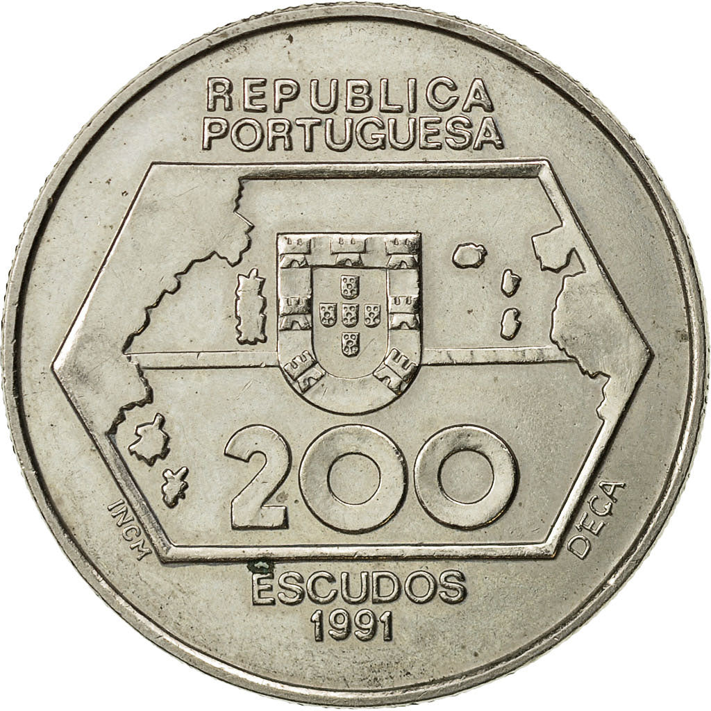 Portogallo, 200 Escudos, 1991, BB, Rame-nichel, KM:659