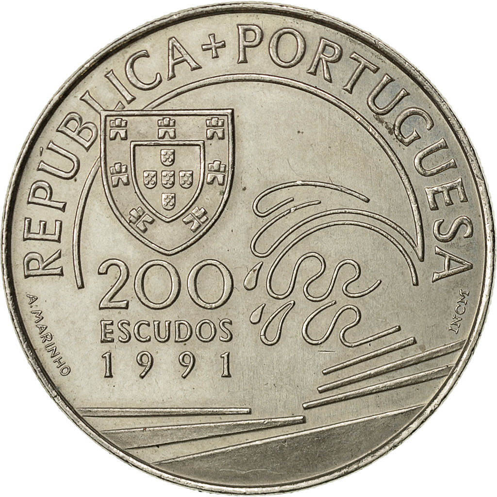 Portugal, 200 Escudos, 1991, SS, Copper-nickel, KM:658