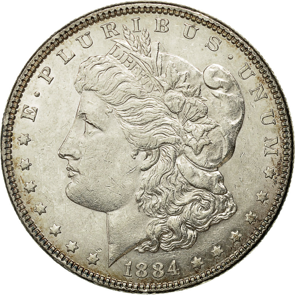 United States, Morgan Dollar, Dollar, 1884, U.S. Mint, Philadelphia, AU(50-53)