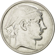Bélgica, 50 Francs, 50 Frank, 1949, MBC+, Plata, KM:136.1