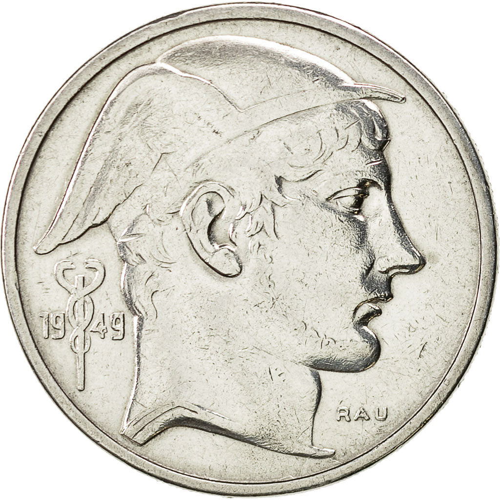 Belgium, 50 Francs, 50 Frank, 1949, AU(50-53), Silver, KM:136.1