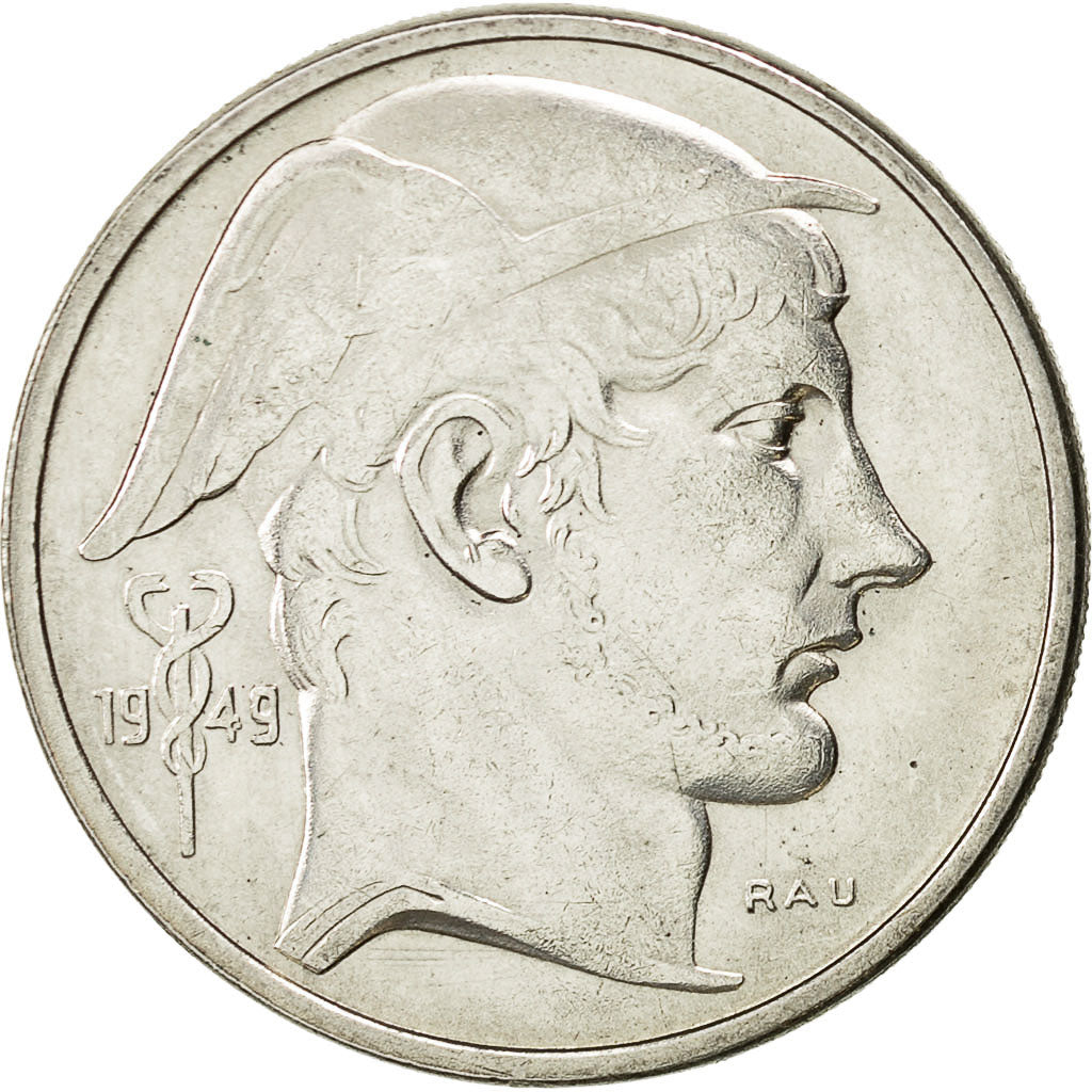 Belgium, 50 Francs, 50 Frank, 1949, AU(50-53), Silver, KM:136.1