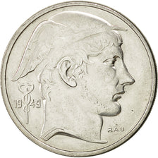 Bélgica, 50 Francs, 50 Frank, 1949, MBC+, Plata, KM:136.1