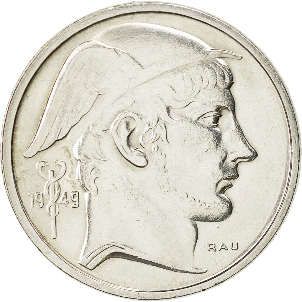 Belgium, 50 Francs, 50 Frank, 1949, AU(50-53), Silver, KM:136.1