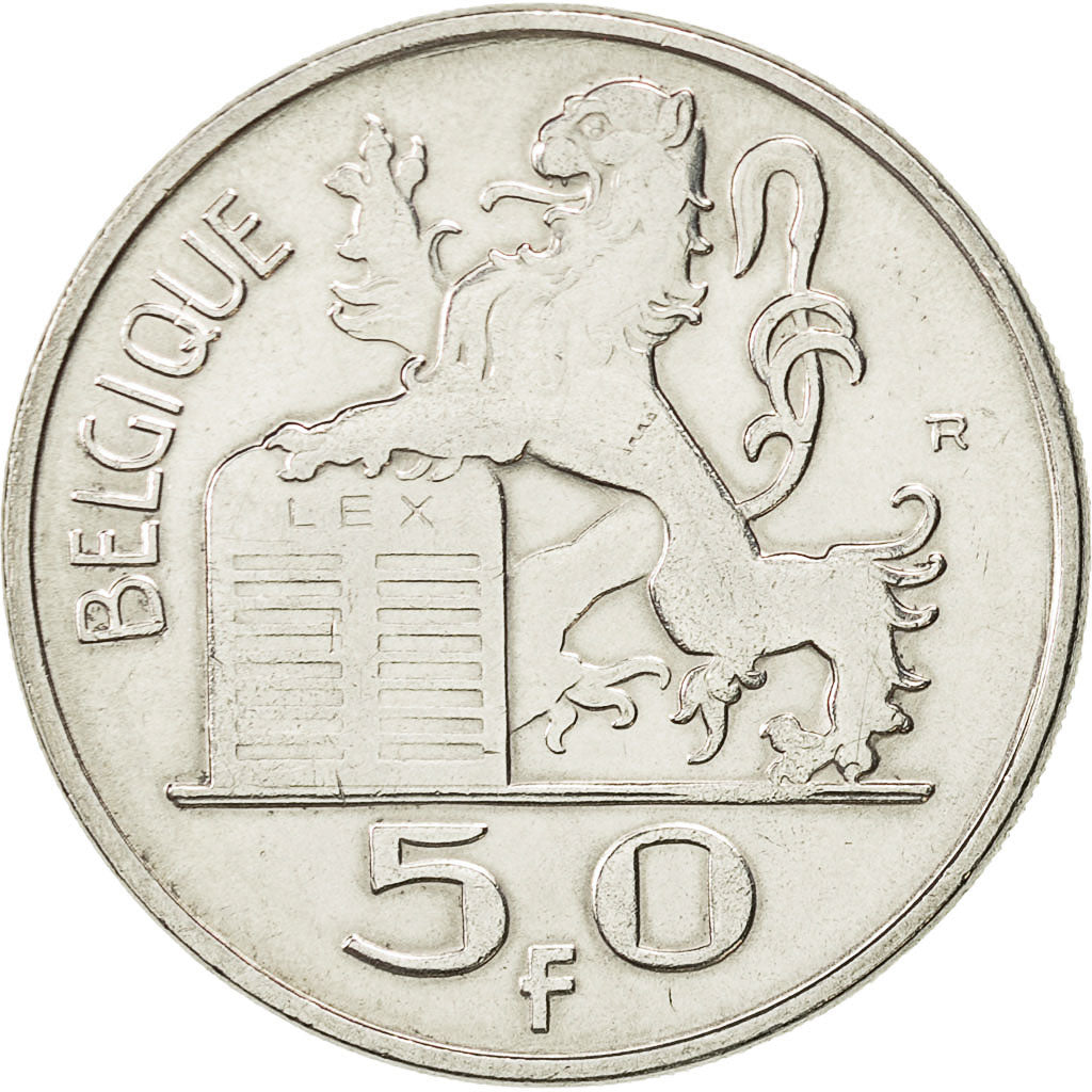 Belgium, 50 Francs, 50 Frank, 1949, AU(50-53), Silver, KM:136.1