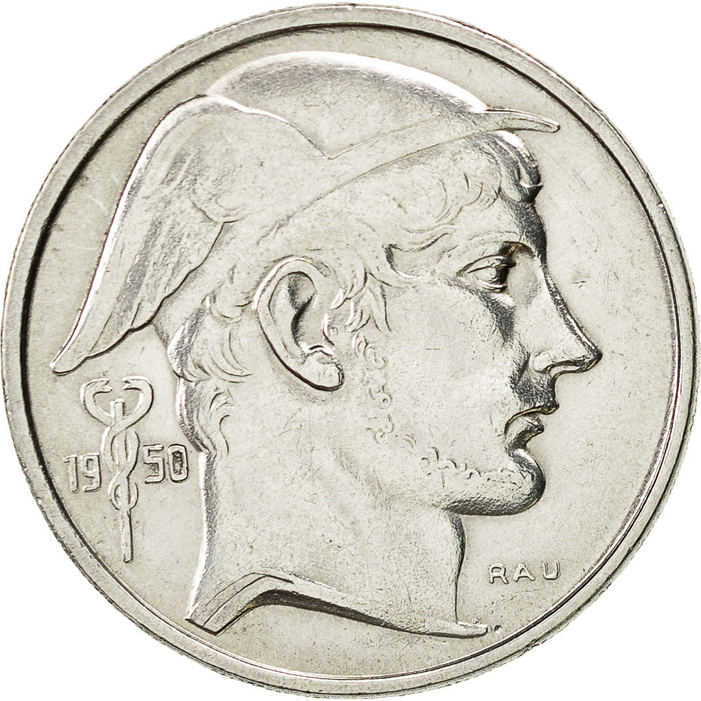 Belgium, 50 Francs, 50 Frank, 1950, AU(50-53), Silver, KM:137
