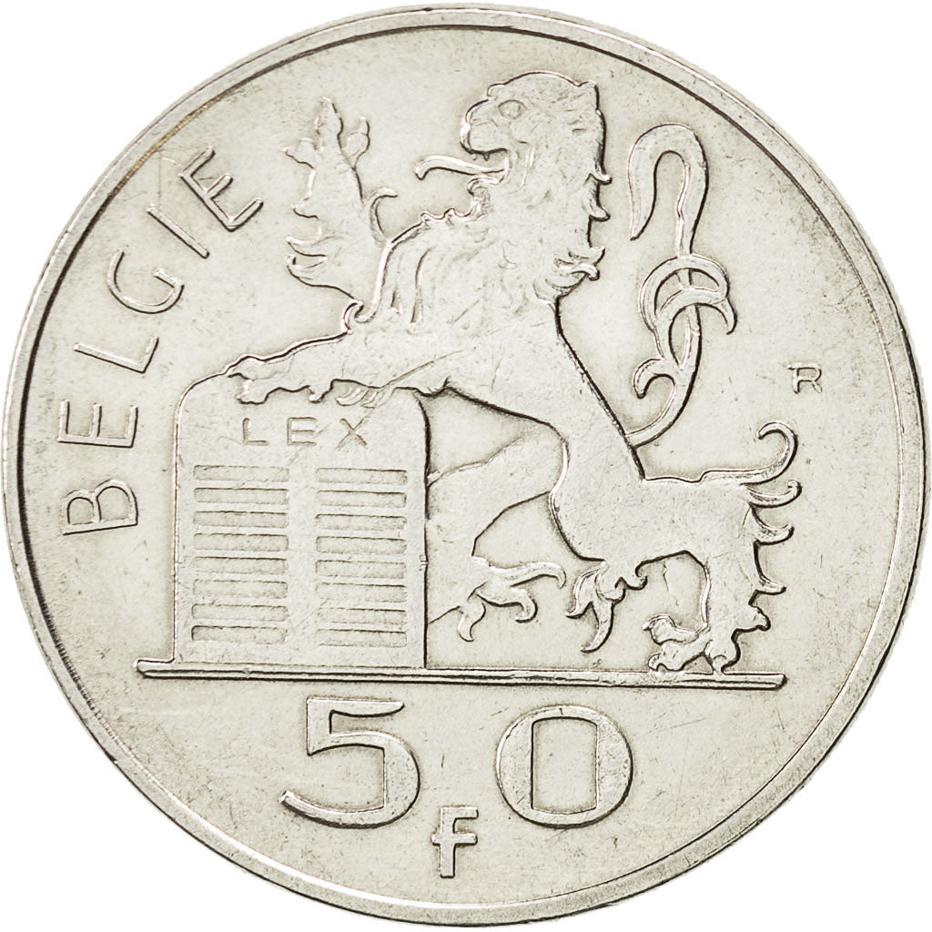 Belgium, 50 Francs, 50 Frank, 1950, AU(50-53), Silver, KM:137