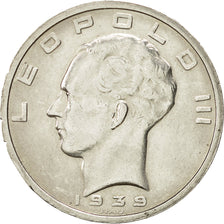 Belgio, 50 Francs, 50 Frank, 1939, BB+, Argento, KM:122.2