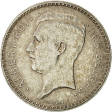 Belgium, 20 Francs, 20 Frank, 1934, AU(50-53), Silver, KM:103.1