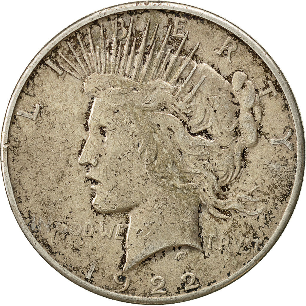 United States, Peace Dollar, Dollar, 1922, U.S. Mint, San Francisco, VF(30-35)
