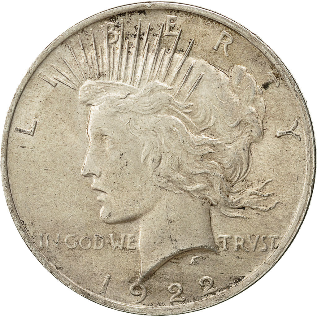 United States, Peace Dollar, Dollar, 1922, U.S. Mint, Philadelphia, EF(40-45)