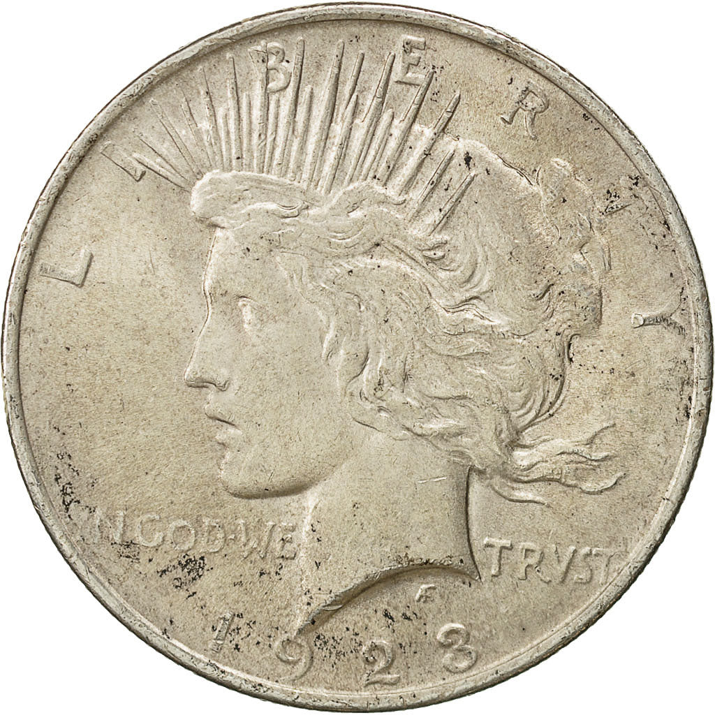États-Unis, Peace Dollar, Dollar, 1923, U.S. Mint, Philadelphie, SUP, Argent
