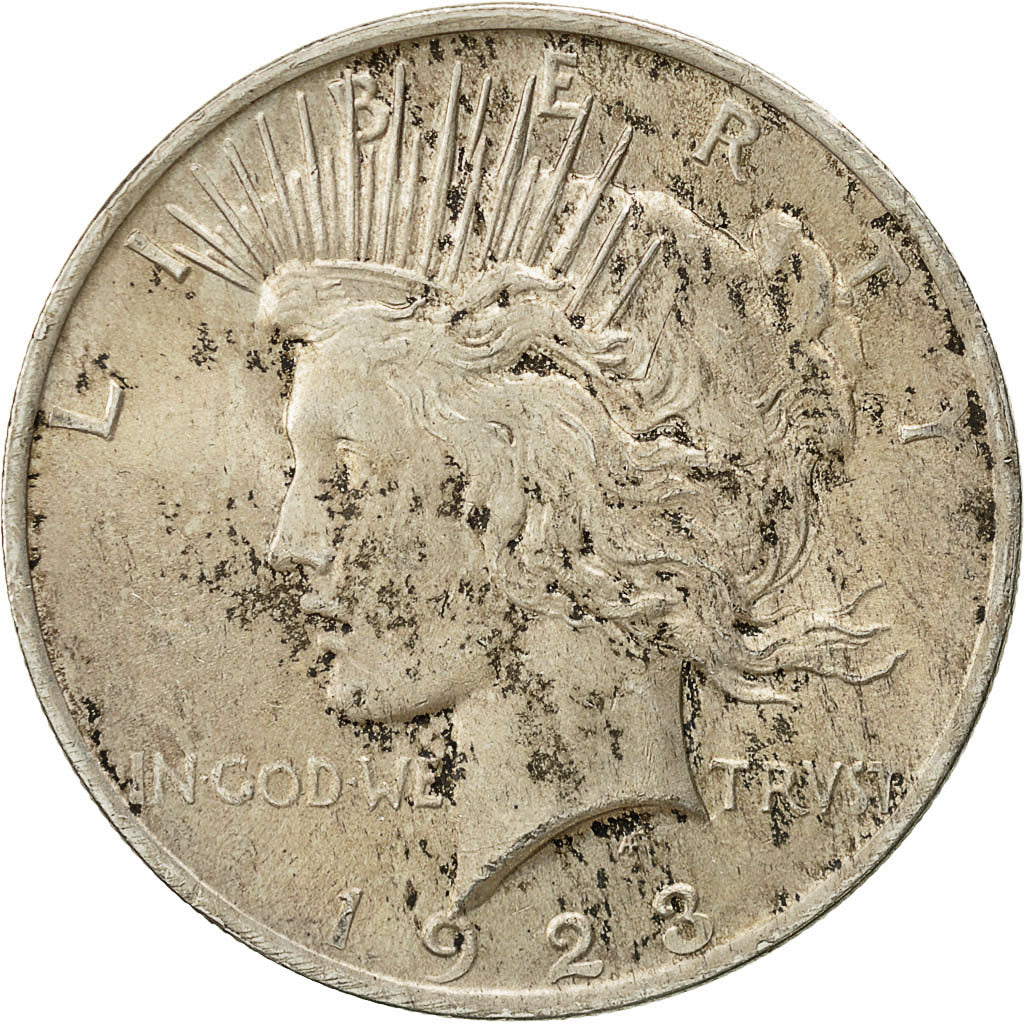 États-Unis, Peace Dollar, Dollar, 1923, U.S. Mint, Philadelphie, TTB+, Argent