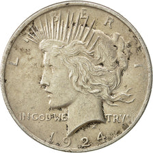 United States, Peace Dollar, Dollar, 1924, U.S. Mint, Philadelphia, AU(55-58)