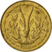 West African States, 5 Francs, 1960, EF(40-45), Aluminum-Bronze, KM:2
