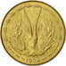 West African States, 5 Francs, 1974, AU(50-53), Aluminum-Nickel-Bronze, KM:2a