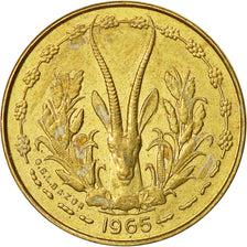 Estados del África Occidental, 5 Francs, 1965, EBC, Aluminio - níquel -