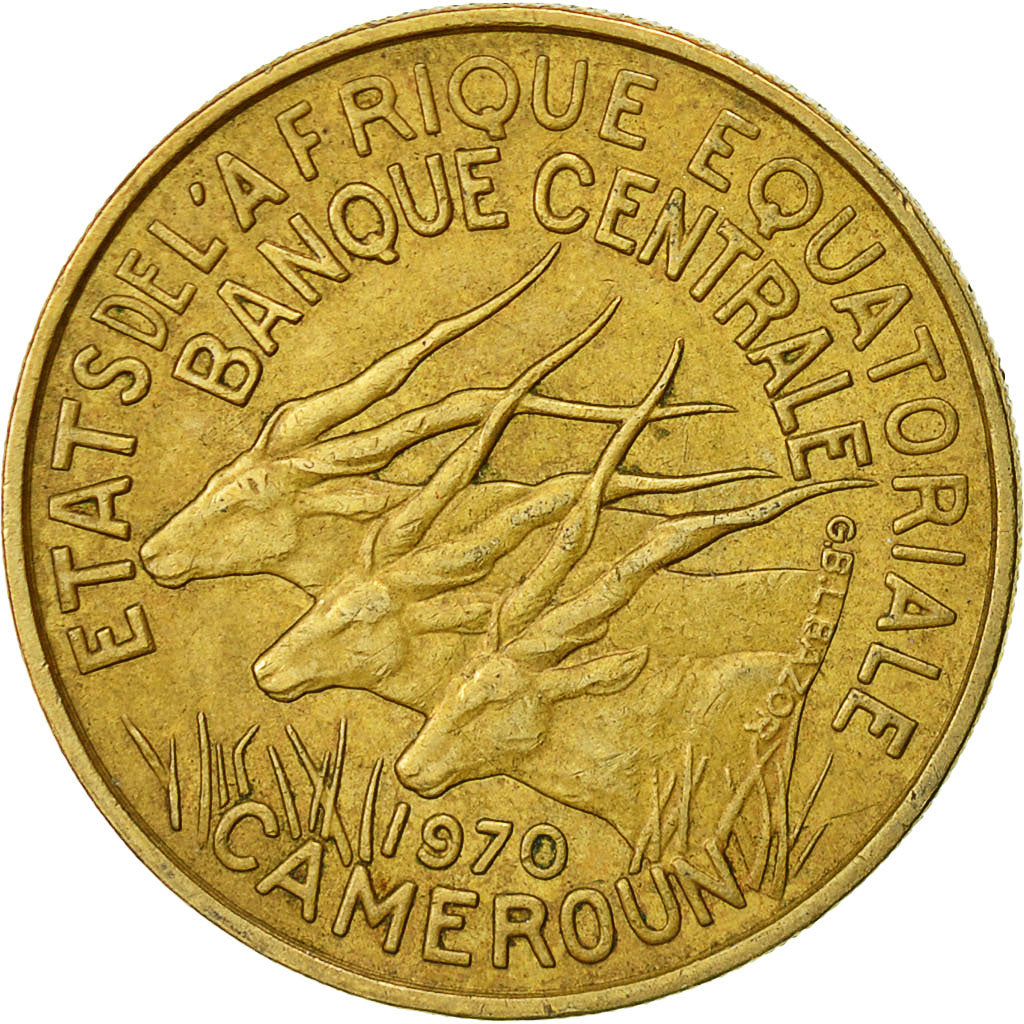 Stati dell’Africa equatoriale, 25 Francs, 1970, Paris, BB