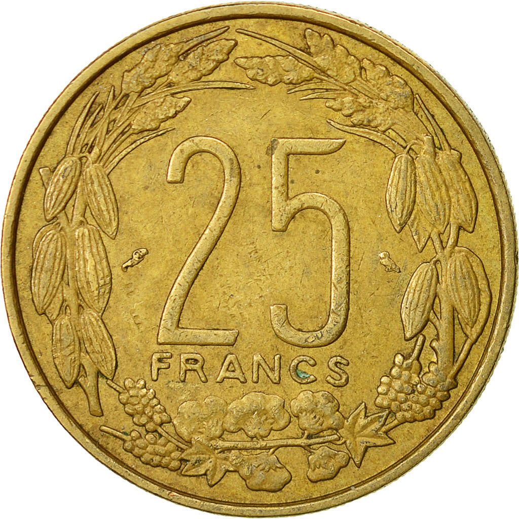 Stati dell’Africa equatoriale, 25 Francs, 1970, Paris, BB