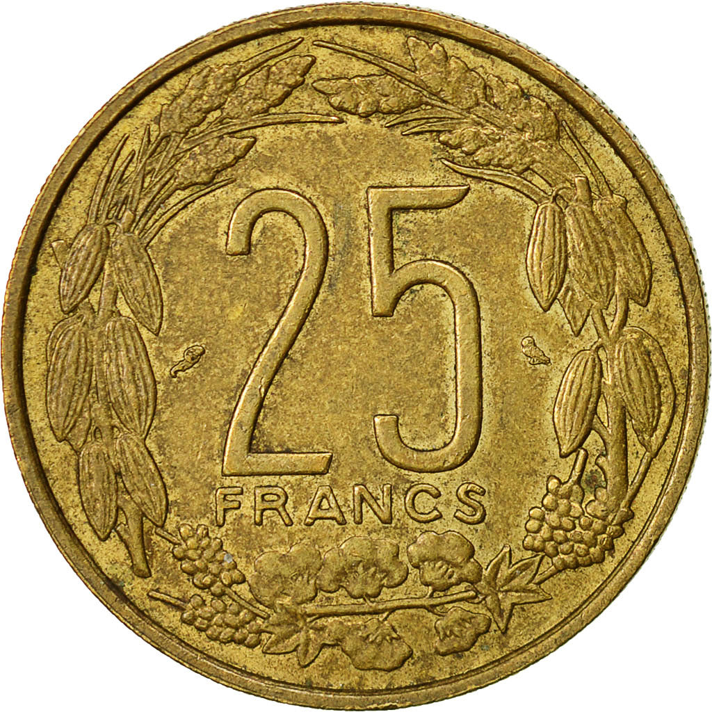 Stati dell’Africa equatoriale, 25 Francs, 1962, Paris, BB+, Alluminio-bronzo