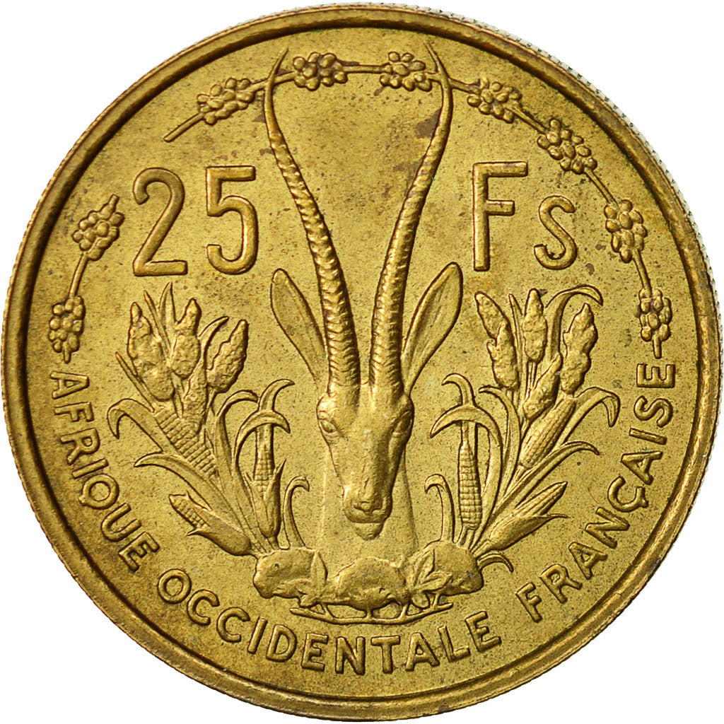 Münze, French West Africa, 25 Francs, 1956, Paris, SS+, Aluminum-Bronze, KM:7