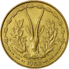 Coin, West African States, 10 Francs, 1968, AU(50-53), Aluminum-Nickel-Bronze