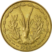 Münze, West African States, 10 Francs, 1968, SS+, Aluminum-Nickel-Bronze, KM:1a