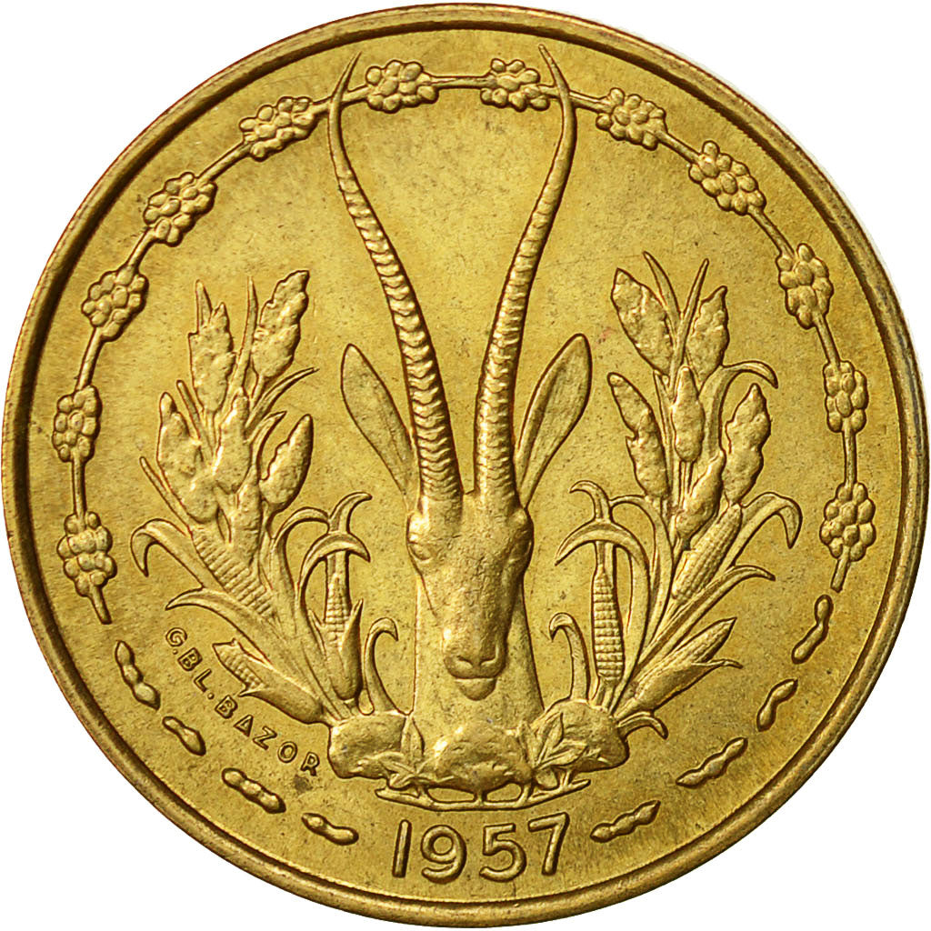 Monnaie, French West Africa, 10 Francs, 1957, TTB+, Aluminum-Bronze, KM:8