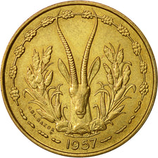 Monnaie, French West Africa, 10 Francs, 1957, TTB+, Aluminum-Bronze, KM:8
