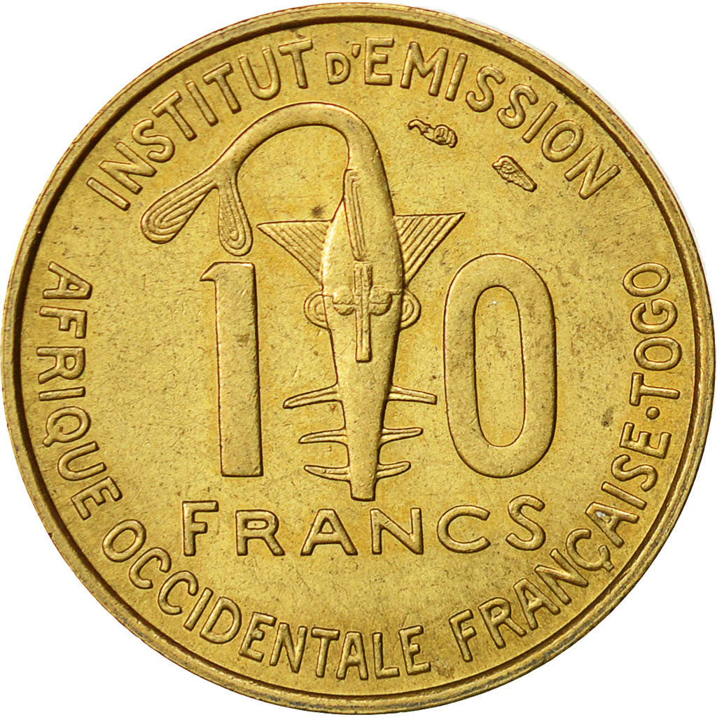 Monnaie, French West Africa, 10 Francs, 1957, TTB+, Aluminum-Bronze, KM:8
