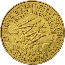 Cameroon, 5 Francs, 1958, AU(50-53), Aluminum-Bronze, KM:10
