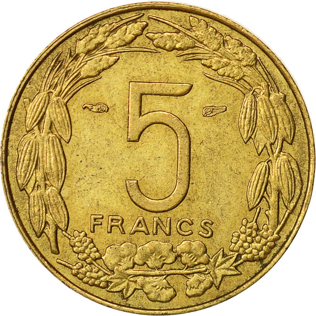 Cameroon, 5 Francs, 1958, AU(50-53), Aluminum-Bronze, KM:10