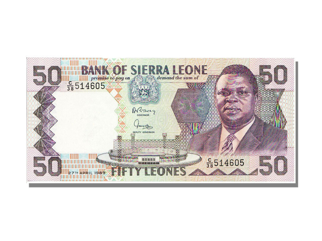 Sierra Leone, 50 Leones, 1989, KM #17b, 1989-04-27, UNC(65-70), C38 514605