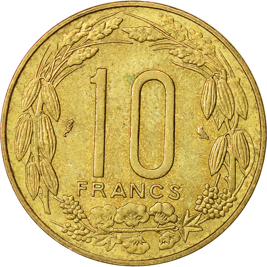 EQUATORIAL AFRICAN STATES, 10 Francs, 1967, Paris, AU(50-53)