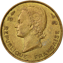 Munten, Frans West Afrika, 5 Francs, 1956, ZF+, Aluminum-Bronze, KM:5
