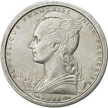 French Equatorial Africa, Franc, 1948, Paris, AU(50-53), Aluminum, KM:6