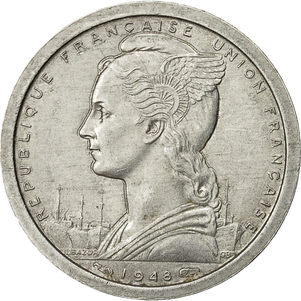 Münze, French West Africa, Franc, 1948, SS+, Aluminium, KM:3