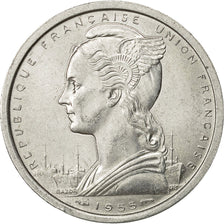 Monnaie, French West Africa, 2 Francs, 1955, TTB, Aluminium, KM:4