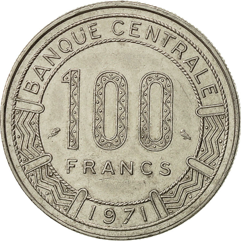 Cameroon, 100 Francs, 1971, Paris, AU(50-53), Nickel, KM:15