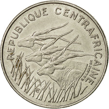Central African Republic, 100 Francs, 1972, AU(50-53), Nickel, KM:6